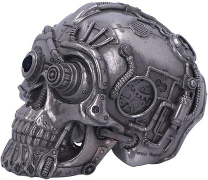Nemesis Now Cybertron Skull, Silver, 16.5cm