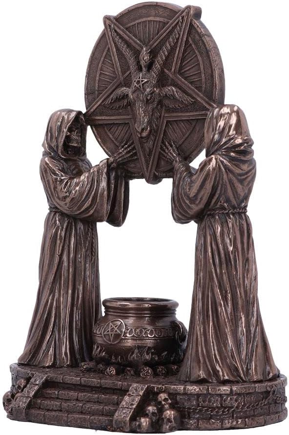 Nemesis Now Baphomet's Altar Figurine 18.5cm, Resin, Bronze, Baphomet Ornament, Baphomet's Altar Figurine, Expertly Hand-Painted, Cast in the Finest Resin