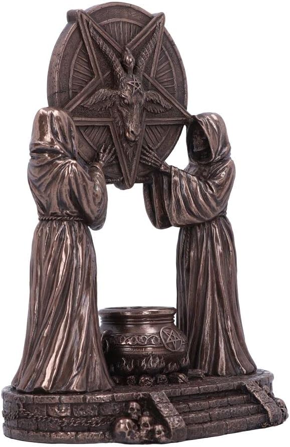 Nemesis Now Baphomet's Altar Figurine 18.5cm, Resin, Bronze, Baphomet Ornament, Baphomet's Altar Figurine, Expertly Hand-Painted, Cast in the Finest Resin