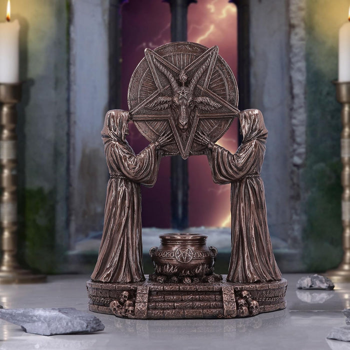 Nemesis Now Baphomet's Altar Figurine 18.5cm, Resin, Bronze, Baphomet Ornament, Baphomet's Altar Figurine, Expertly Hand-Painted, Cast in the Finest Resin