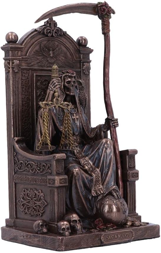 Nemesis Now Santa Muerte's Throne Figurine, Bronze, 22cm