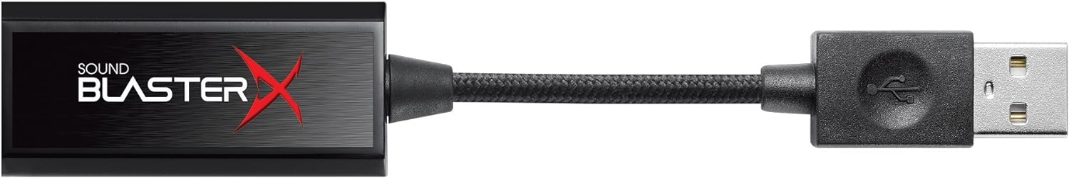 Creative Sound BlasterX G1 7.1 24-Bit/96 KHz HD Portable Gaming USB DAC Sound Card with Headphone Amplifier - Black