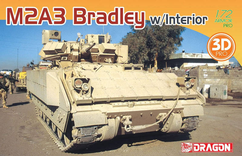 Dragon DR7610 1/72 US Army Infantry Fighter Car M2A3 Bradley with Interior Parts (3D Parts) Plastic Model