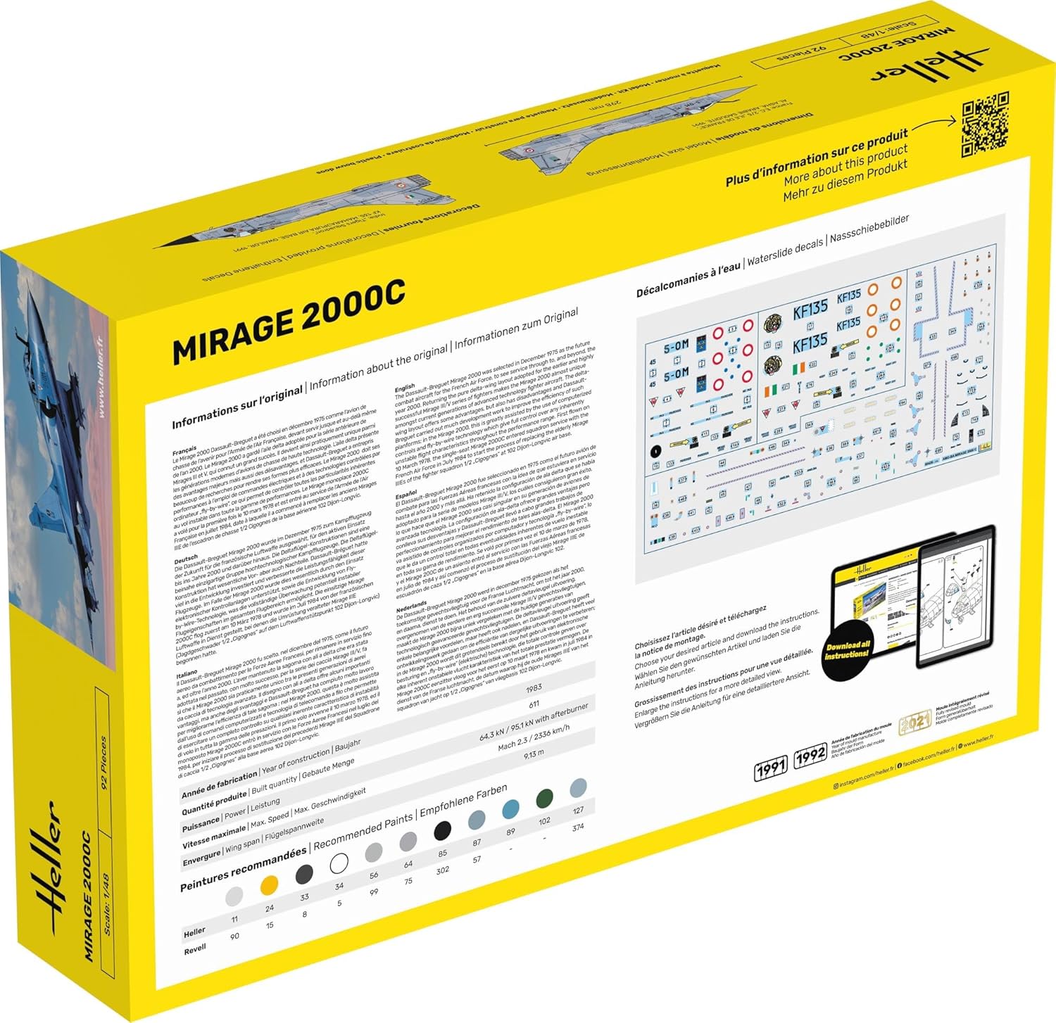 HELLER JOUSTRA Model Aeroplane Starter Kit: Mirage 2000 C