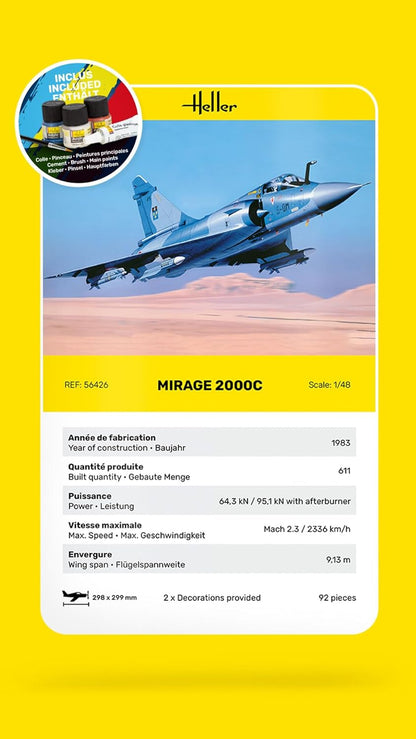 HELLER JOUSTRA Model Aeroplane Starter Kit: Mirage 2000 C