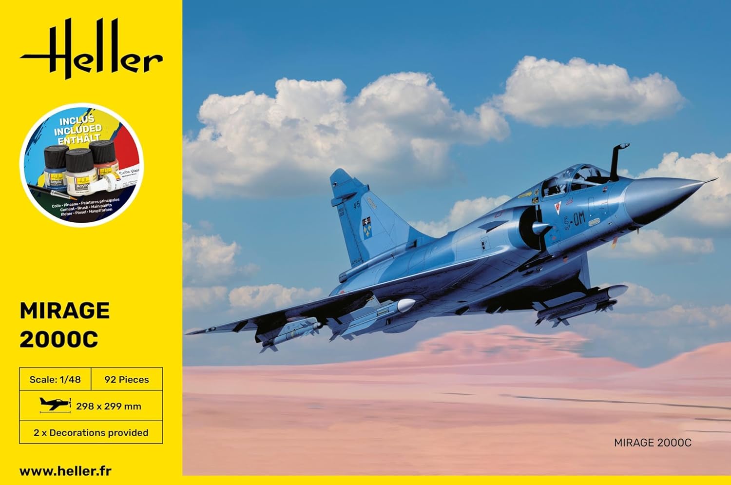 HELLER JOUSTRA Model Aeroplane Starter Kit: Mirage 2000 C