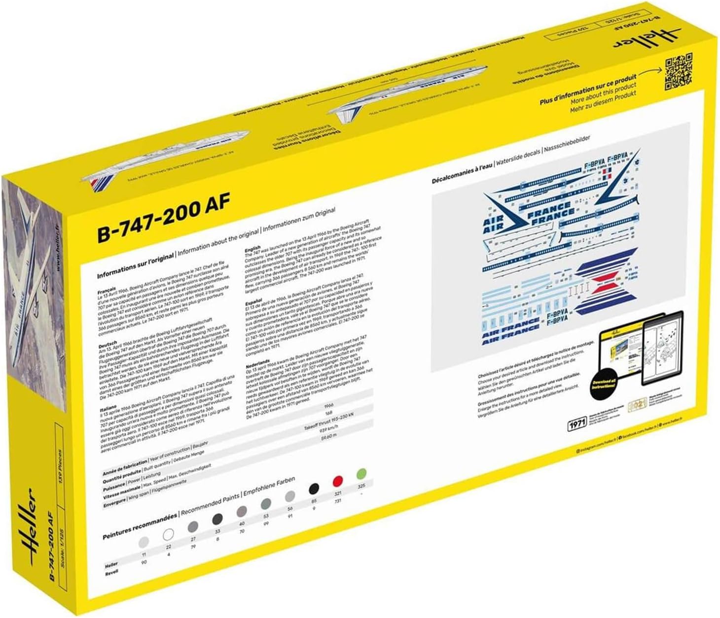 Heller-80459 Other License Disney Kit de Modelo Boeing 1,897.4 cm, 1:125 Scale (80459