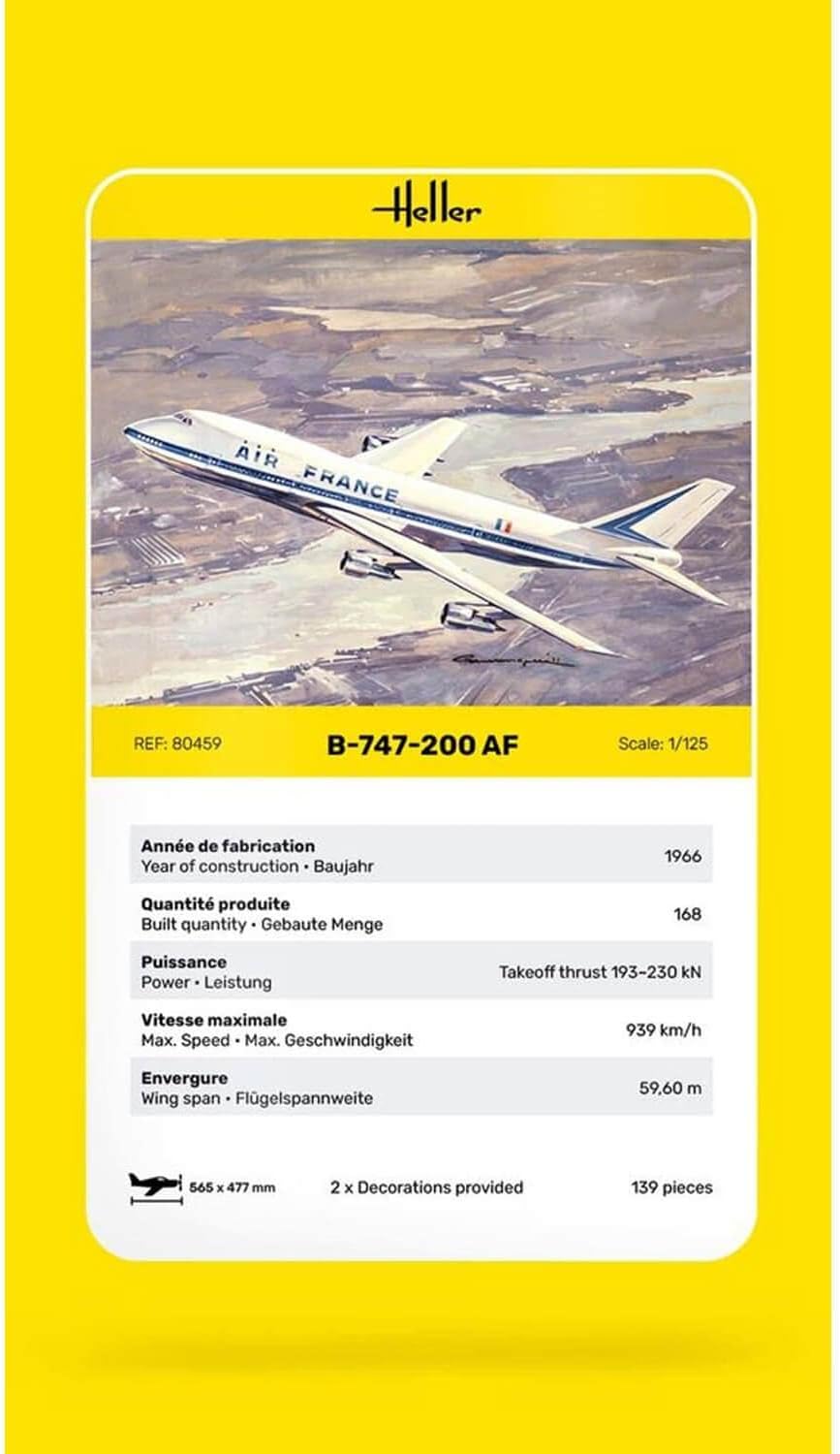 Heller-80459 Other License Disney Kit de Modelo Boeing 1,897.4 cm, 1:125 Scale (80459