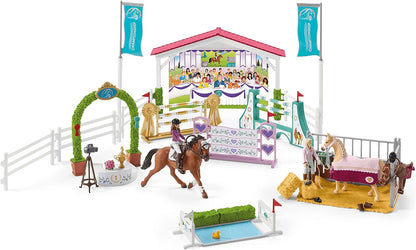 Schleich Horse Toys & Playsets – 36 Piece World Friendship Horse Tournament Set with Pony Figurines, Rider Action Figures, and Stable Accessories, for Girls and Boys Ages 5 and Above 2021 Box Style