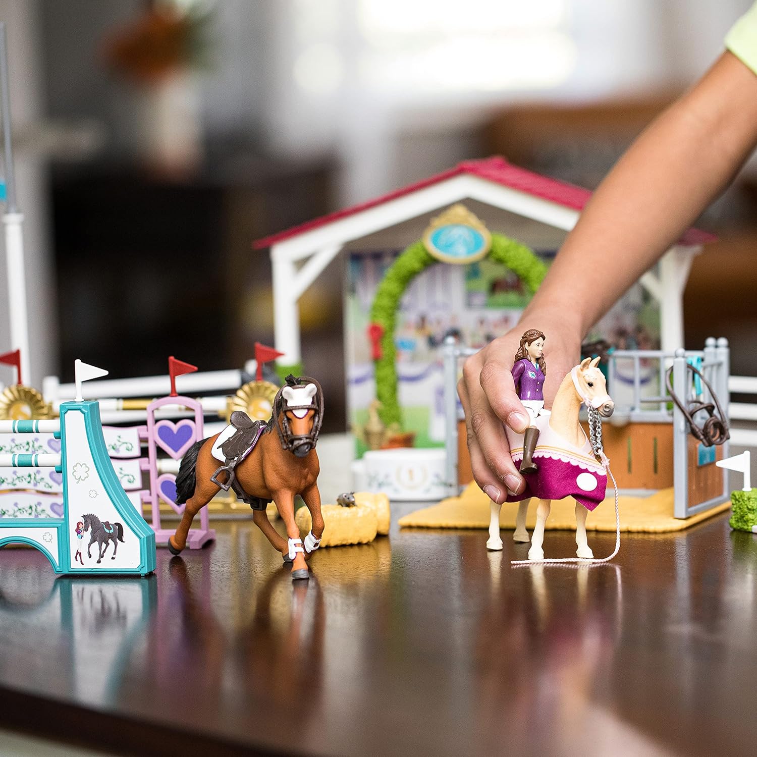 Schleich Horse Toys & Playsets – 36 Piece World Friendship Horse Tournament Set with Pony Figurines, Rider Action Figures, and Stable Accessories, for Girls and Boys Ages 5 and Above 2021 Box Style