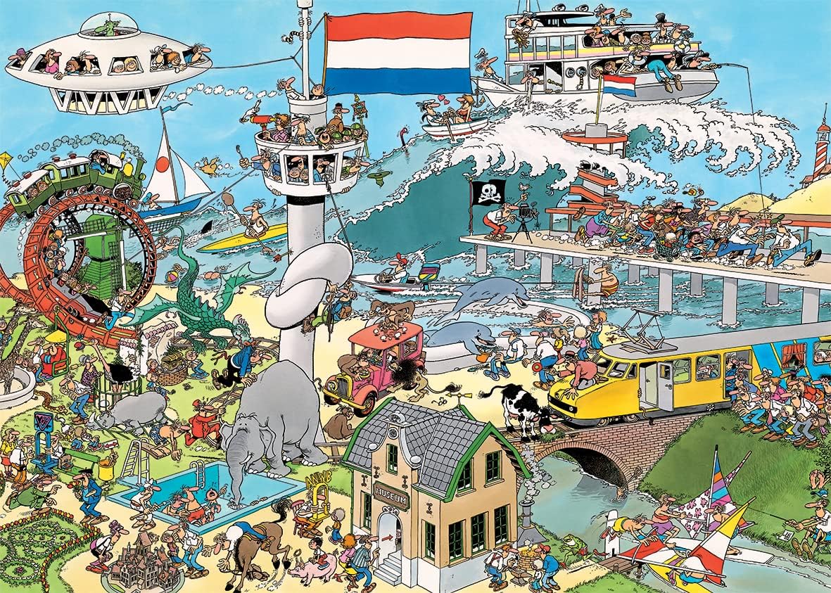 Jan van Haasteren- Puzzle, Color Multicolor#1, 68x49cm (Jumbodiset 20073