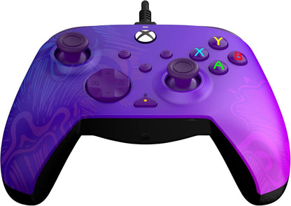 PDP Gaming REMATCH Enhanced Wired Controller Licensed for Xbox Series X|S/Xbox One/PC/Windows, Mappable Back Buttons, Advanced Customizable App - Purple Fade