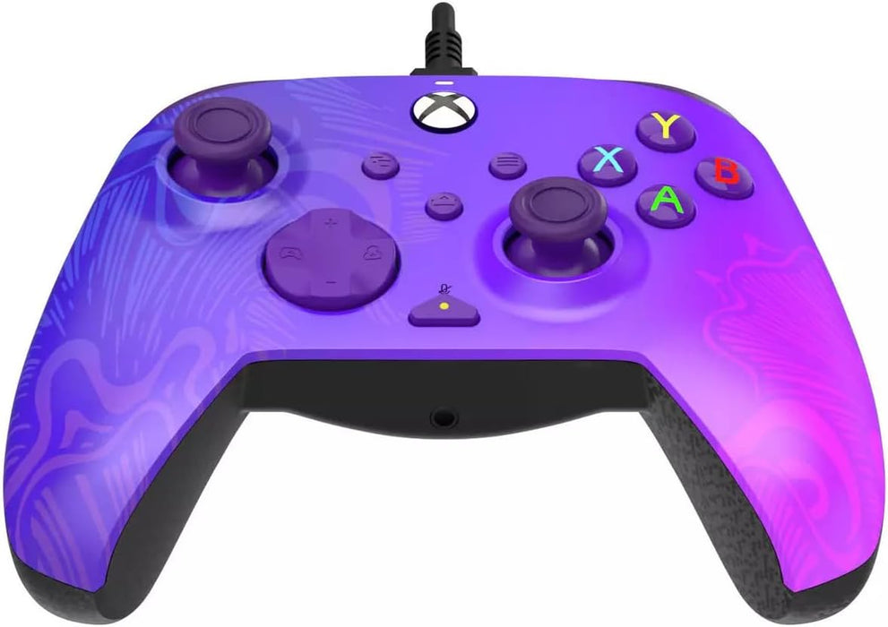 PDP Gaming REMATCH Enhanced Wired Controller Licensed for Xbox Series X|S/Xbox One/PC/Windows, Mappable Back Buttons, Advanced Customizable App - Purple Fade