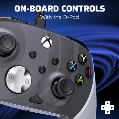 PDP REMATCH XBOX WIRED Controller RADIAL BLACK for Xbox Series X|S, Xbox One, Officially Licensed