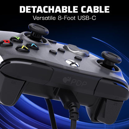 PDP REMATCH XBOX WIRED Controller RADIAL BLACK for Xbox Series X|S, Xbox One, Officially Licensed