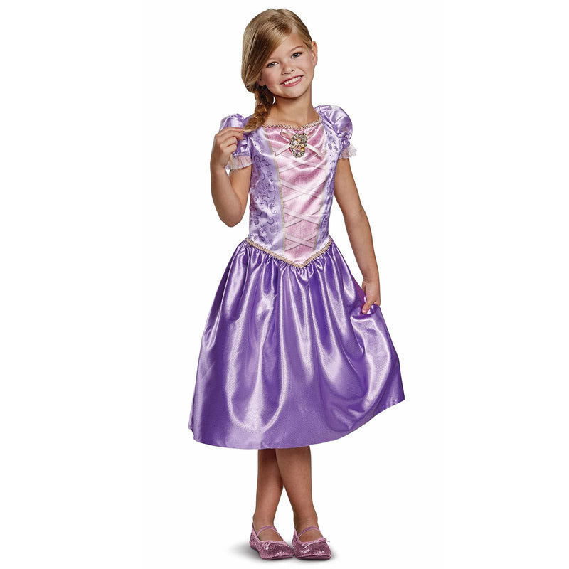 Disney Official Classic Rapunzel Dress Up for Girls, Rapunzel Costume Kids Fancy Dress, Tangled Dress Up for Girls Outfit, Princess Costumes for Girls, World Book Day Costumes for Girls