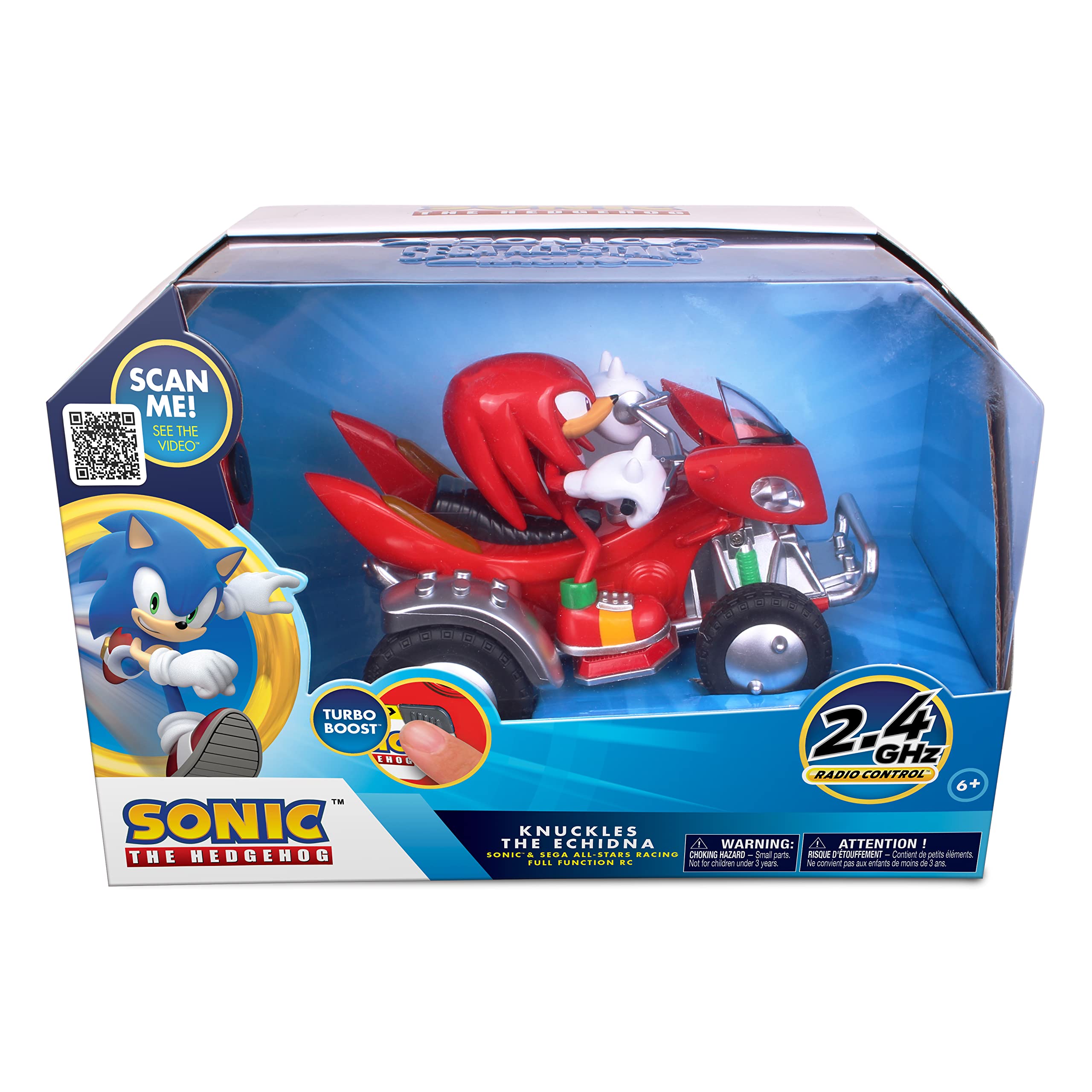 Sonic NKOK Knuckles ATV R/C (with Lights), For Ages 6 and up, Allows Children to Pretend to Drive and Have Fun at the Same Time! Great Item for Kids