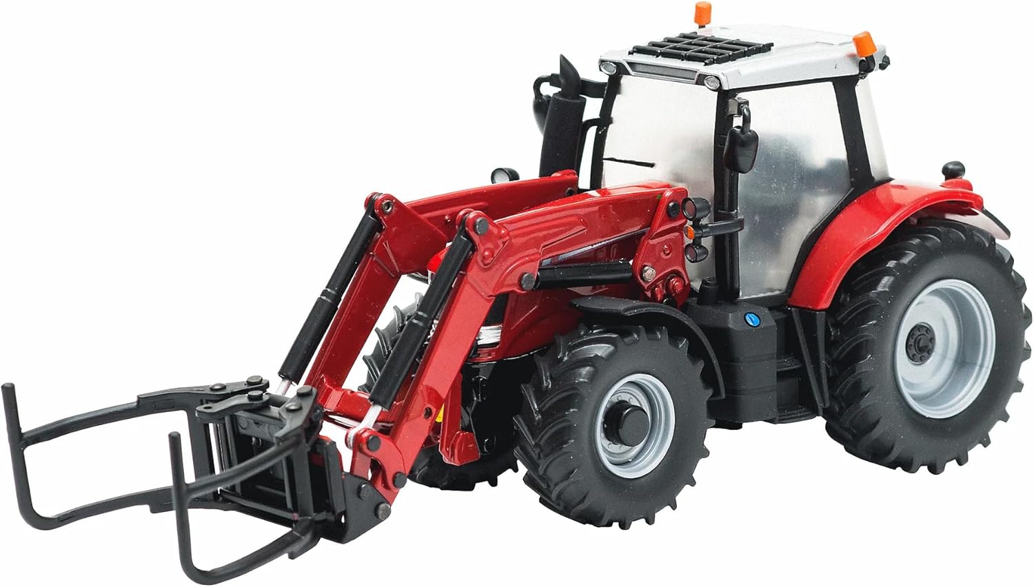 Britains Trattore Massey Ferguson 6616 in Scala 1:32 con Caricatore Frontale, Set di trattori Giocattolo per Bambini, Trattore Giocattolo Compatibile con Tutti i Giocattoli agricoli in Scala 1:32