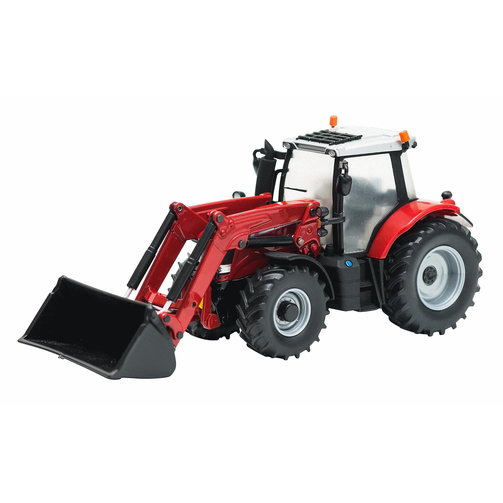 Britains Trattore Massey Ferguson 6616 in Scala 1:32 con Caricatore Frontale, Set di trattori Giocattolo per Bambini, Trattore Giocattolo Compatibile con Tutti i Giocattoli agricoli in Scala 1:32