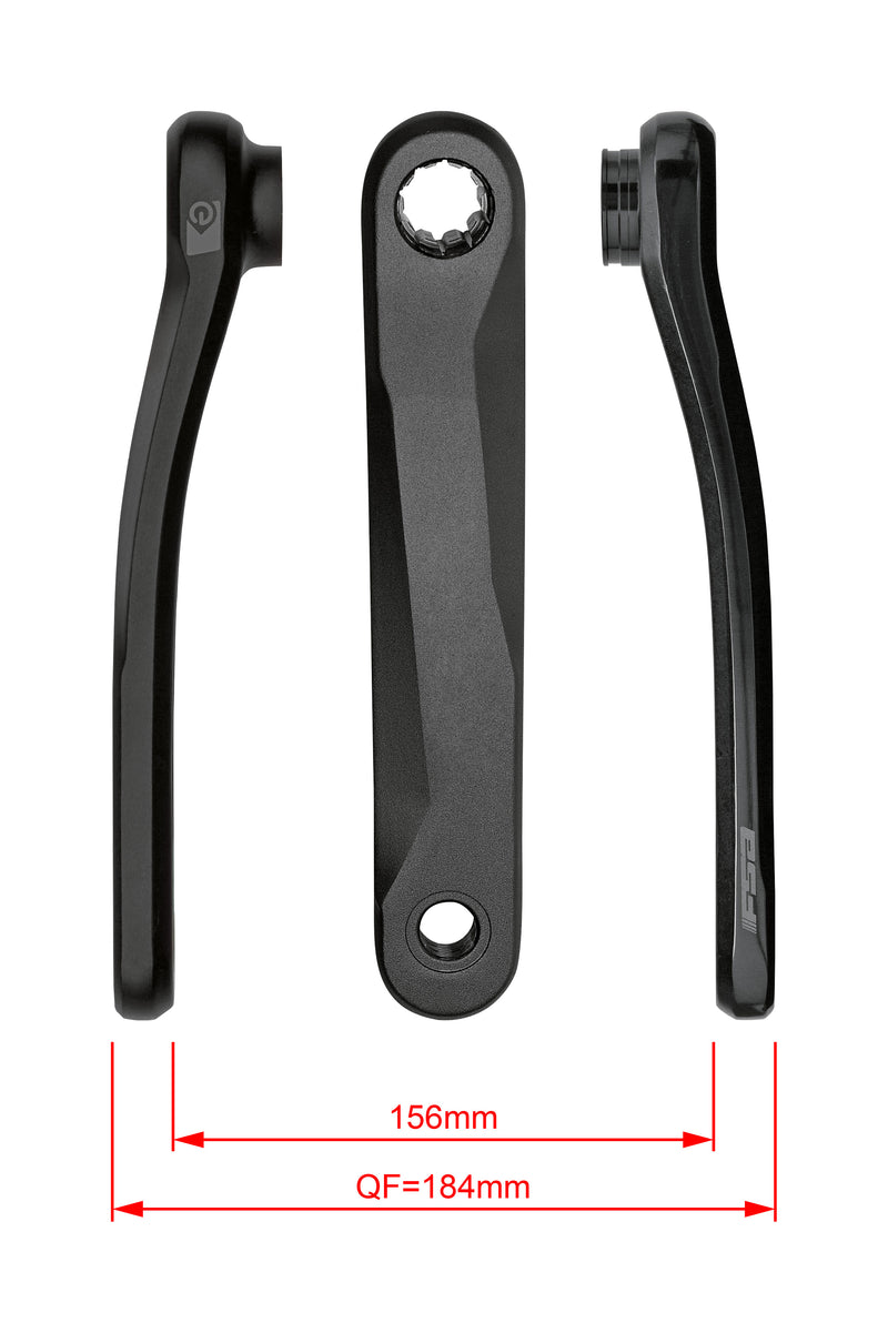 FSA, Cranks CK-745/IS/GEN4, 175 mm Unisex Adult, Black Sandblasted, Double Tone (2-Tone