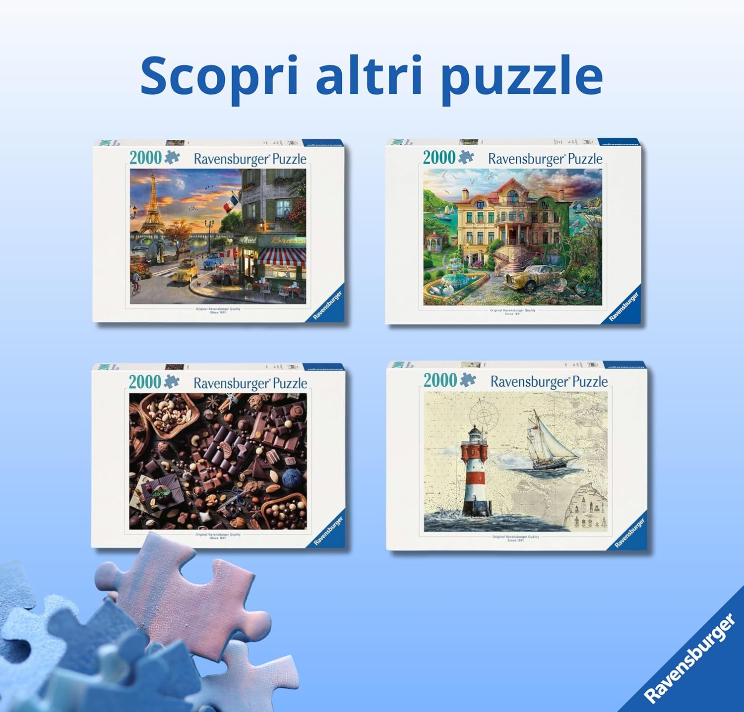 Ravensburger - Puzzle 2000 Pezzi Pisa E I Monti Pisani | Puzzle 2000 Pezzi | Rompicapo Adulti E Bambini dai 14 Anni in su | Regalo per Bambini E Adulti | Misure 98x75cm | Tecnologia Soft-Click