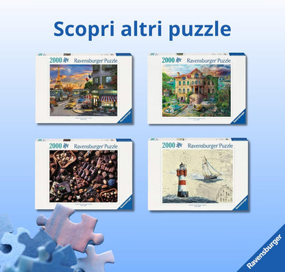 Ravensburger - Puzzle 2000 Pezzi Pisa E I Monti Pisani | Puzzle 2000 Pezzi | Rompicapo Adulti E Bambini dai 14 Anni in su | Regalo per Bambini E Adulti | Misure 98x75cm | Tecnologia Soft-Click