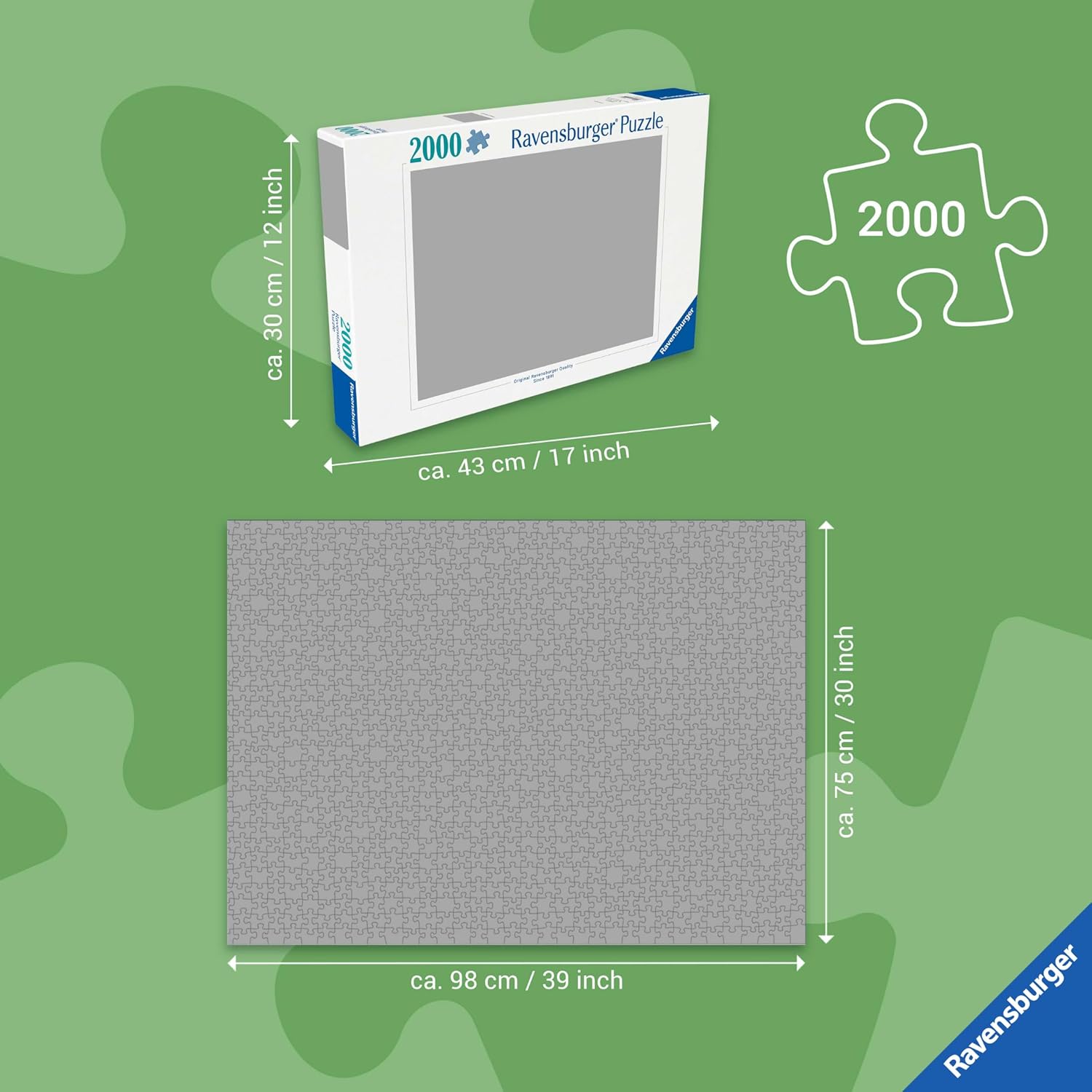 Ravensburger - Puzzle 2000 Pezzi Pisa E I Monti Pisani | Puzzle 2000 Pezzi | Rompicapo Adulti E Bambini dai 14 Anni in su | Regalo per Bambini E Adulti | Misure 98x75cm | Tecnologia Soft-Click