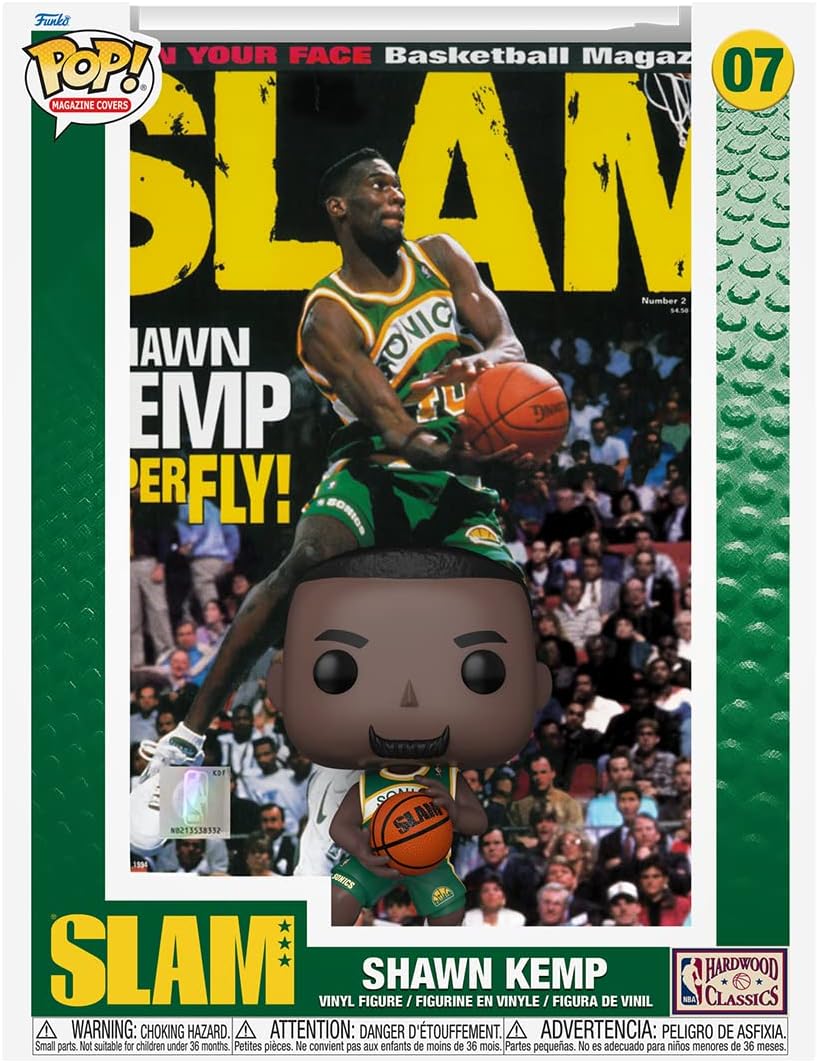 Funko POP! NBA Cover: SLAM - Shawn Kemp - Collectable Vinyl Figure - Gift Idea - Official Merchandise - Toys for Kids & Adults - Model Figure for Collectors and Display