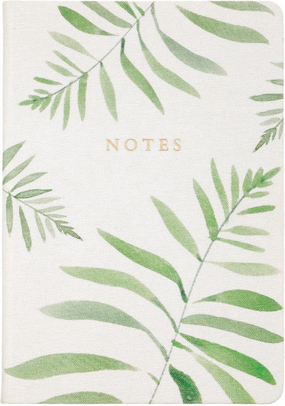 Eccolo Lined Journal Notebook, Flexi-Cover, Medium, Linen Fern, 256 Pages, Ruled, 5.5-x-8.25 inches