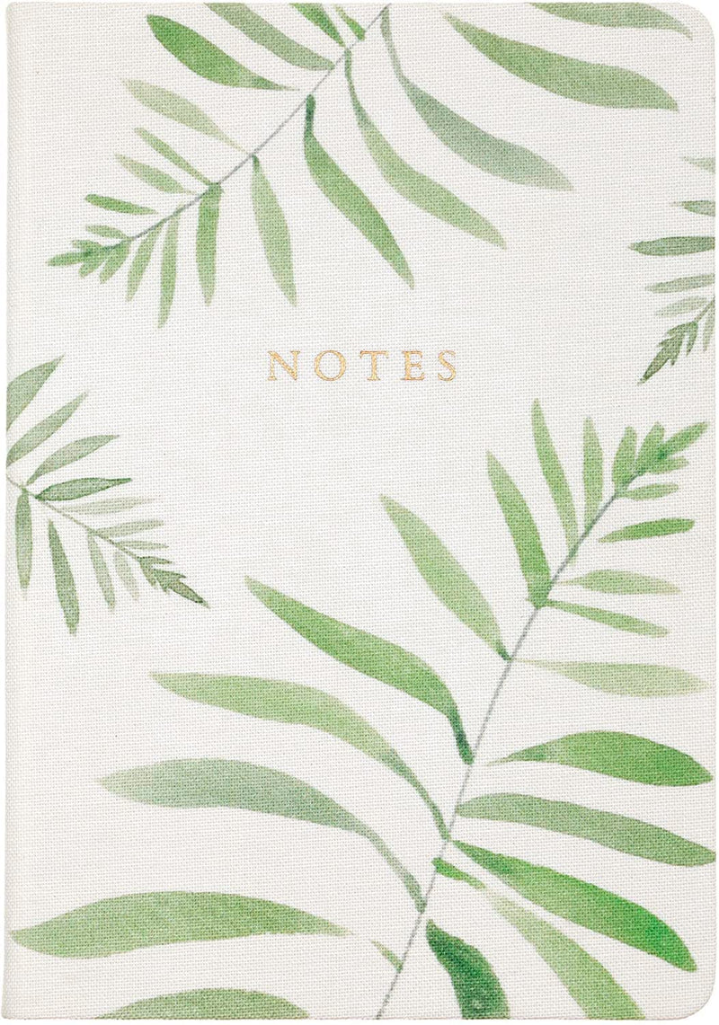 Eccolo Lined Journal Notebook, Flexi-Cover, Medium, Linen Fern, 256 Pages, Ruled, 5.5-x-8.25 inches