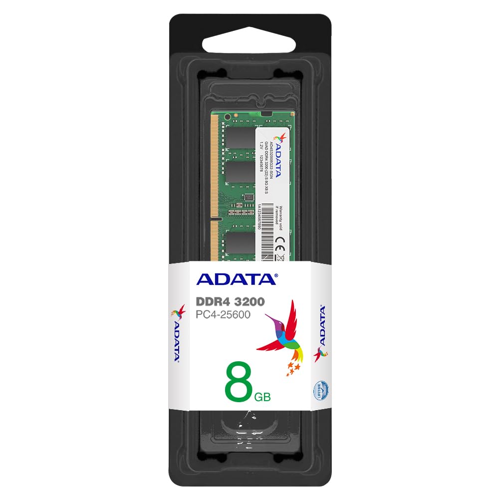 ADATA Premier 8GB, DDR4, 3200MHz (PC4-25600), CL22, SODIMM Memory, 1024x8