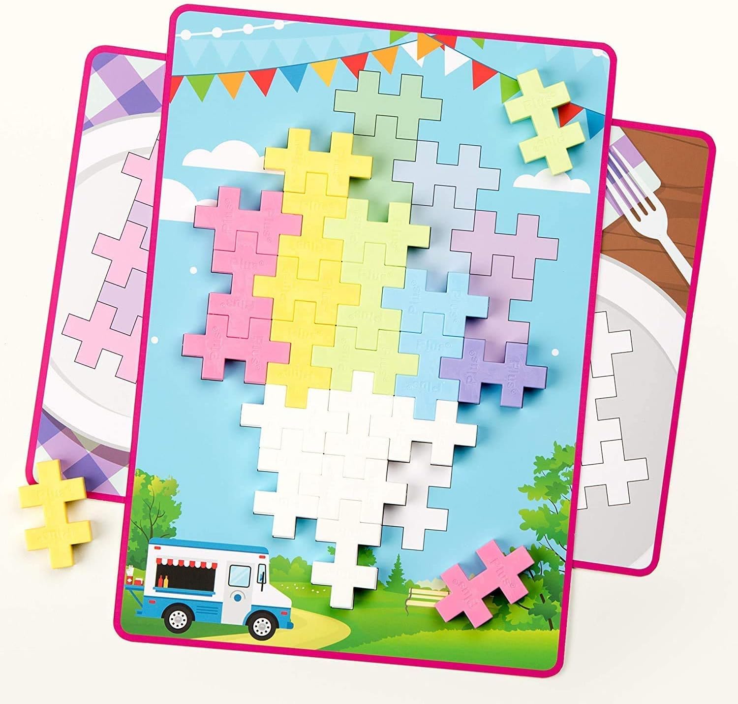 PLUS PLUS - Big Pastel - Rompecabezas de imágenes - 60 Piezas (3281