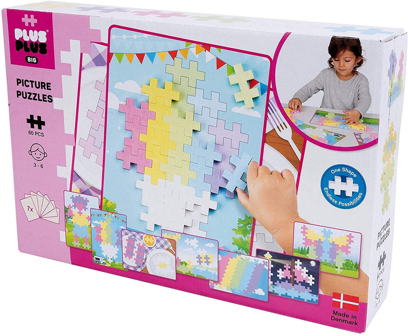 PLUS PLUS - Big Pastel - Rompecabezas de imágenes - 60 Piezas (3281