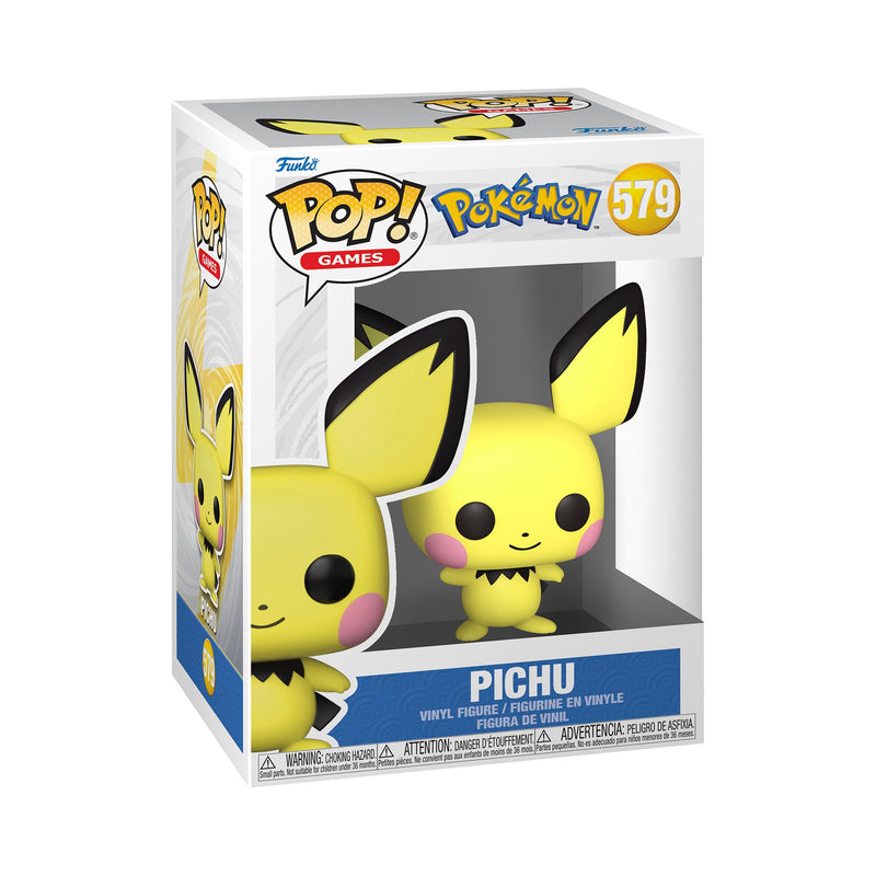 Funko Pop! Games: Pokemon - Pichu - Exclusivité Amazon - Figurine en Vinyle à Collectionner - Idée de Cadeau - Produits Officiels - Jouets pour Les Enfants et Adultes - Video Games Fans