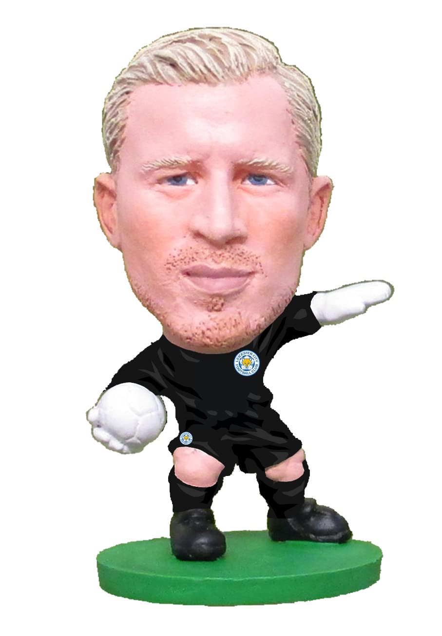 SoccerStarz Leicester Kasper Schmeichel City FC Home Kit (New Classic), 2.5 x 2.5 x 5 cm
