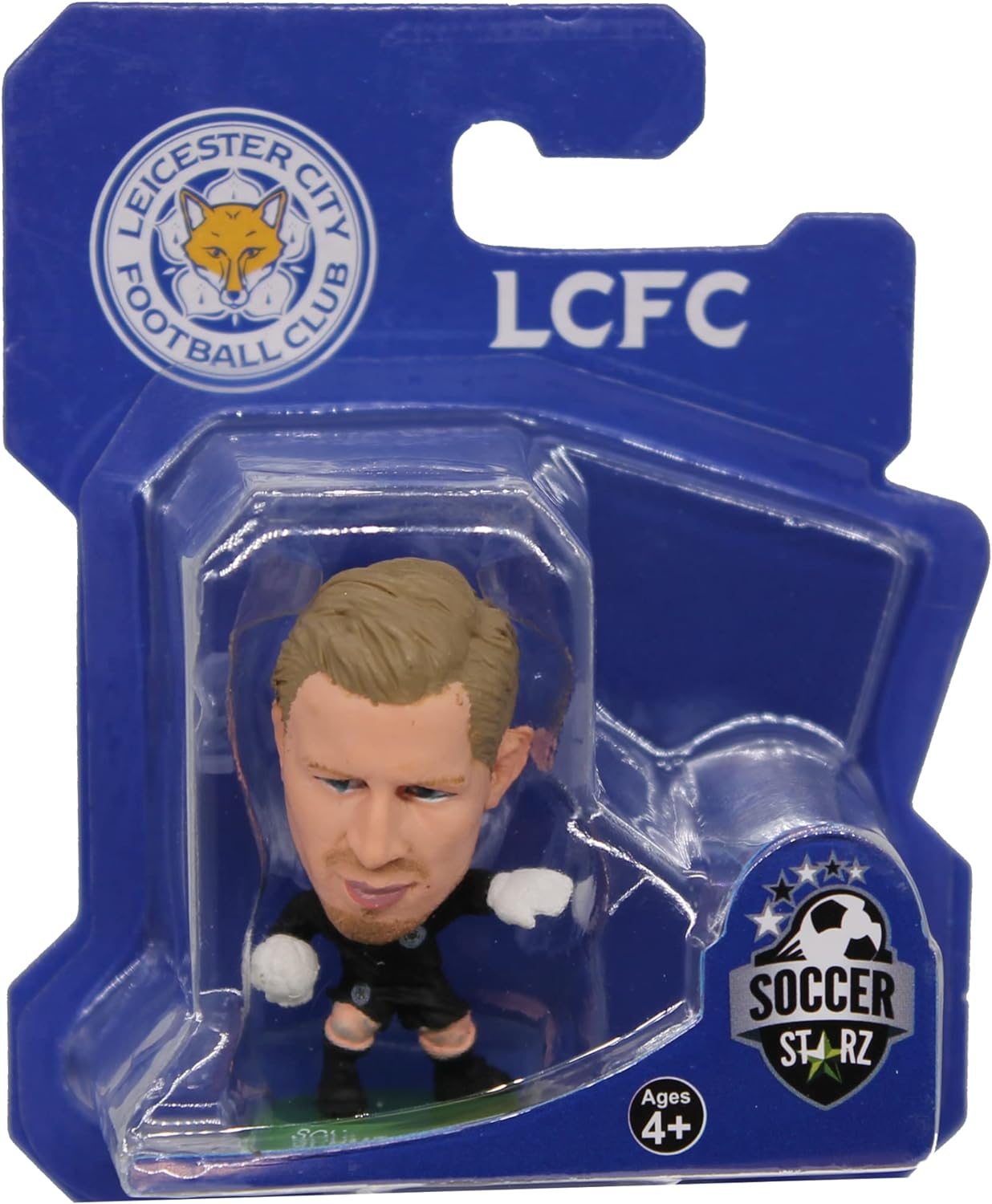 SoccerStarz Leicester Kasper Schmeichel City FC Home Kit (New Classic), 2.5 x 2.5 x 5 cm