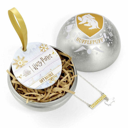 Harry Potter Boule de Poufsouffle avec Collier Maison, HARRY POTTER Bola Oficial de Harry Potter Hufflepuff con Collar de casa, Offizielle Harry Potter Hufflepuff-Kugel mit Haus-Halskette, Official Harry Potter Hufflepuff Bauble with House Necklace