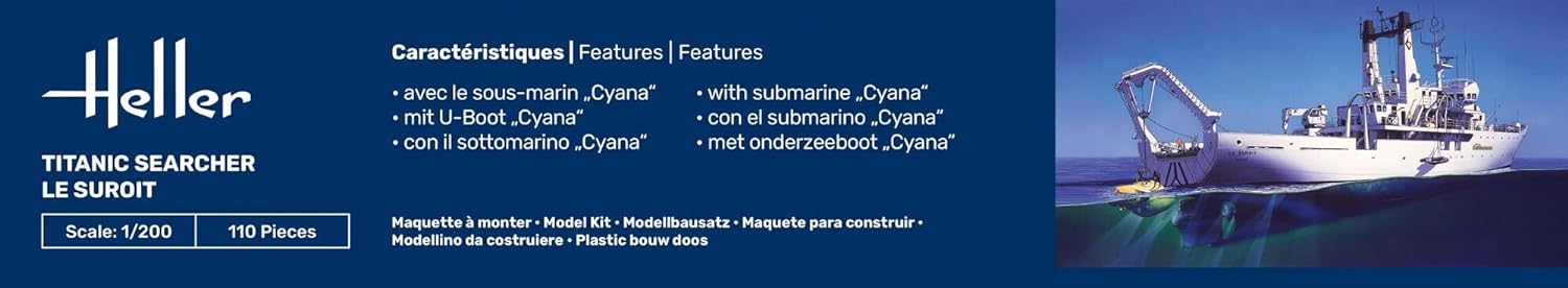 Heller - 1/200 Starter Kit Titanic Searcher Le Suroit