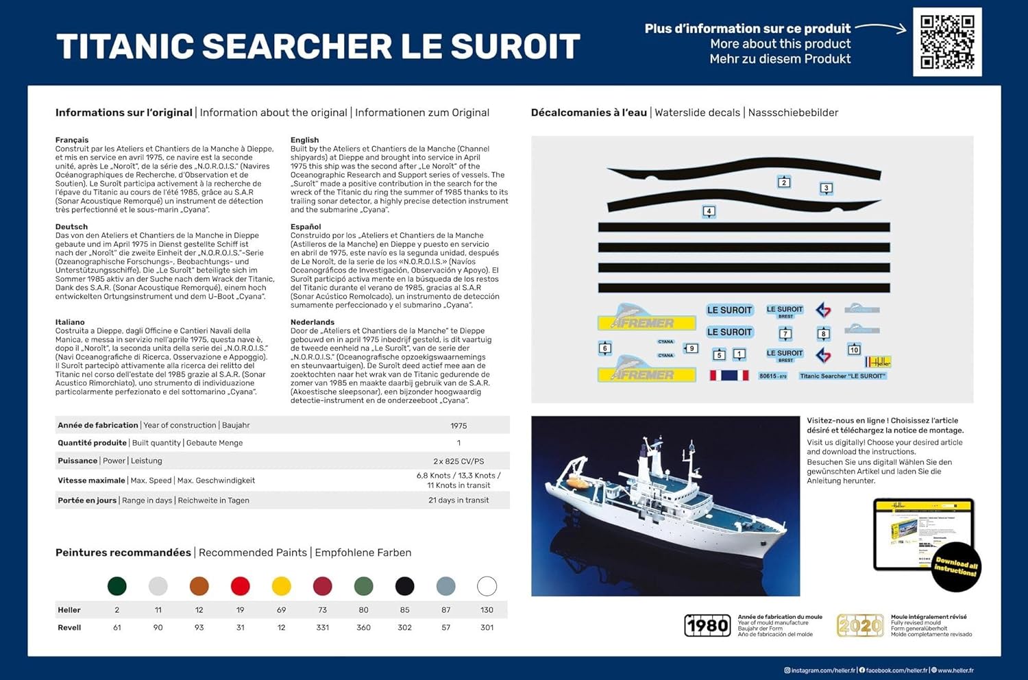 Heller - 1/200 Starter Kit Titanic Searcher Le Suroit