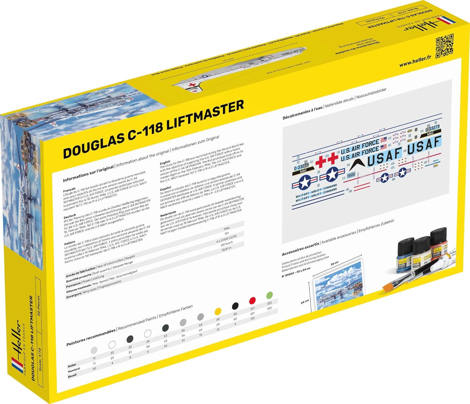 Heller HEL80317 1:72-C-118 Liftmaster Scale Model kit, Unpainted