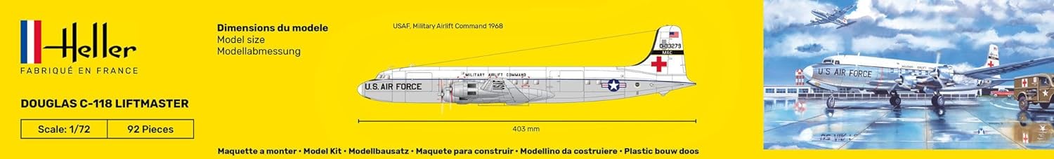 Heller HEL80317 1:72-C-118 Liftmaster Scale Model kit, Unpainted