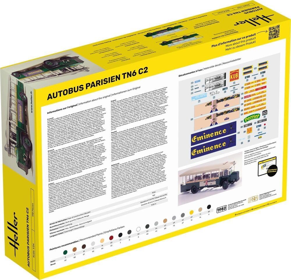 Heller- Renault Autobus Kit de Modelo, Multicolor (80789