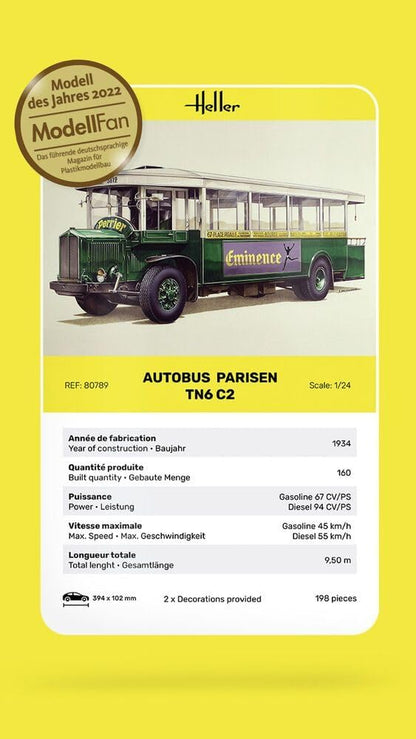 Heller- Renault Autobus Kit de Modelo, Multicolor (80789