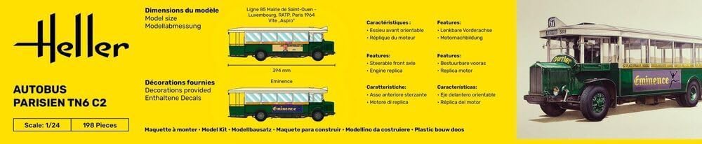 Heller- Renault Autobus Kit de Modelo, Multicolor (80789