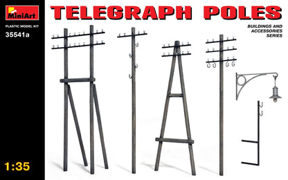 MiniArt 1:35 Scale Telegraph Poles ***Updated Set*** Plastic Model Kit