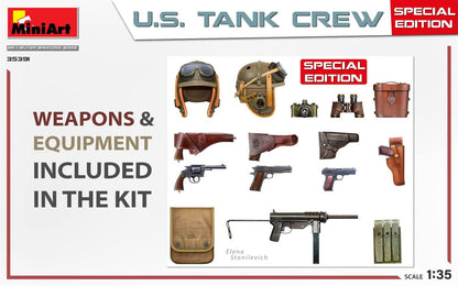 MiniArt MIN35391 1:35-US Tank Crew, (Special Edit) Scale Model kit, Unpainted