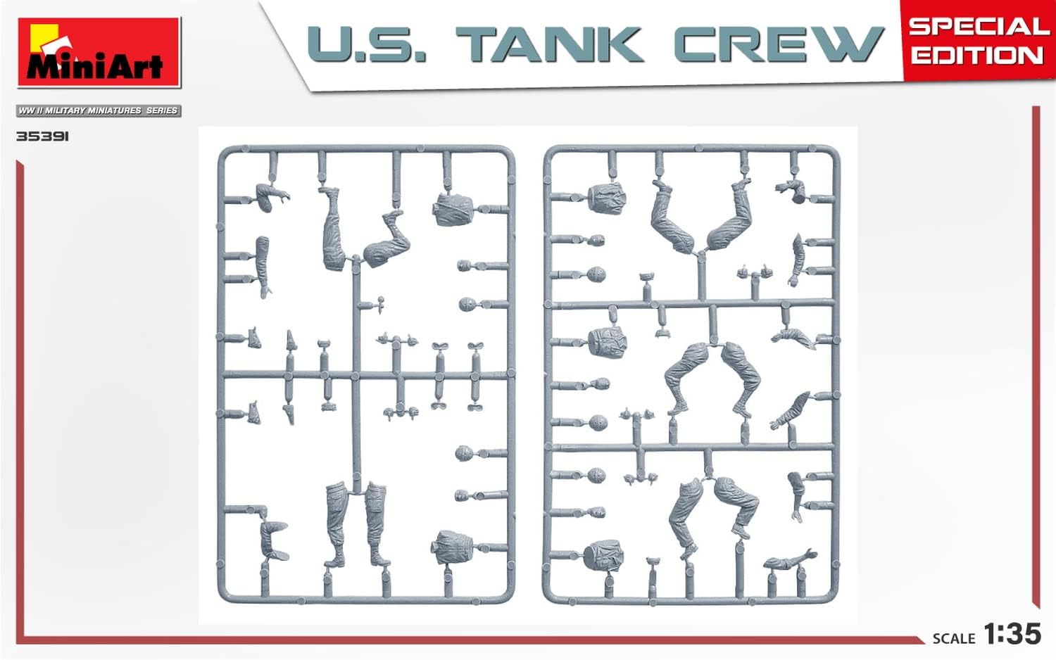 MiniArt MIN35391 1:35-US Tank Crew, (Special Edit) Scale Model kit, Unpainted