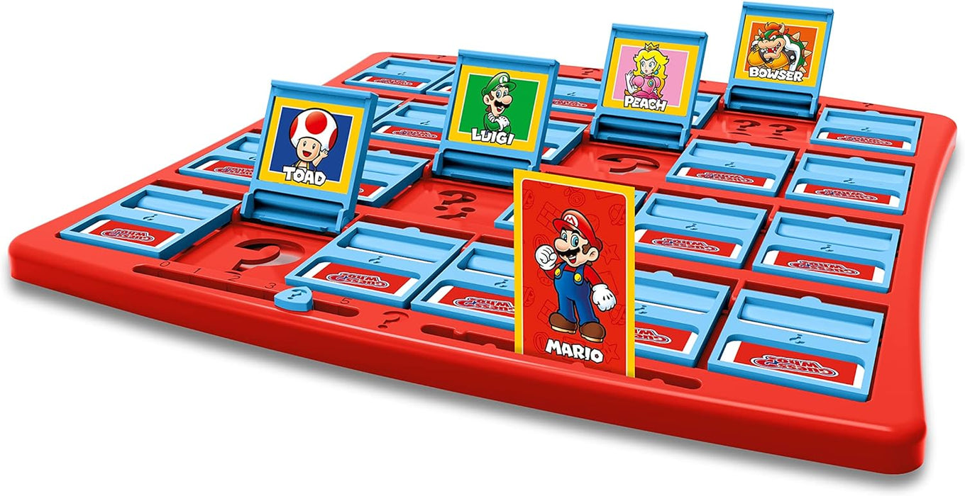 Winning Moves Super Mario Guess Who? Board Game, Play with classic Nintendo characters including Mario, Luigi, Peach, Bowser, and Donkey Kong, 2 players makes a great gift for ages 3 plus