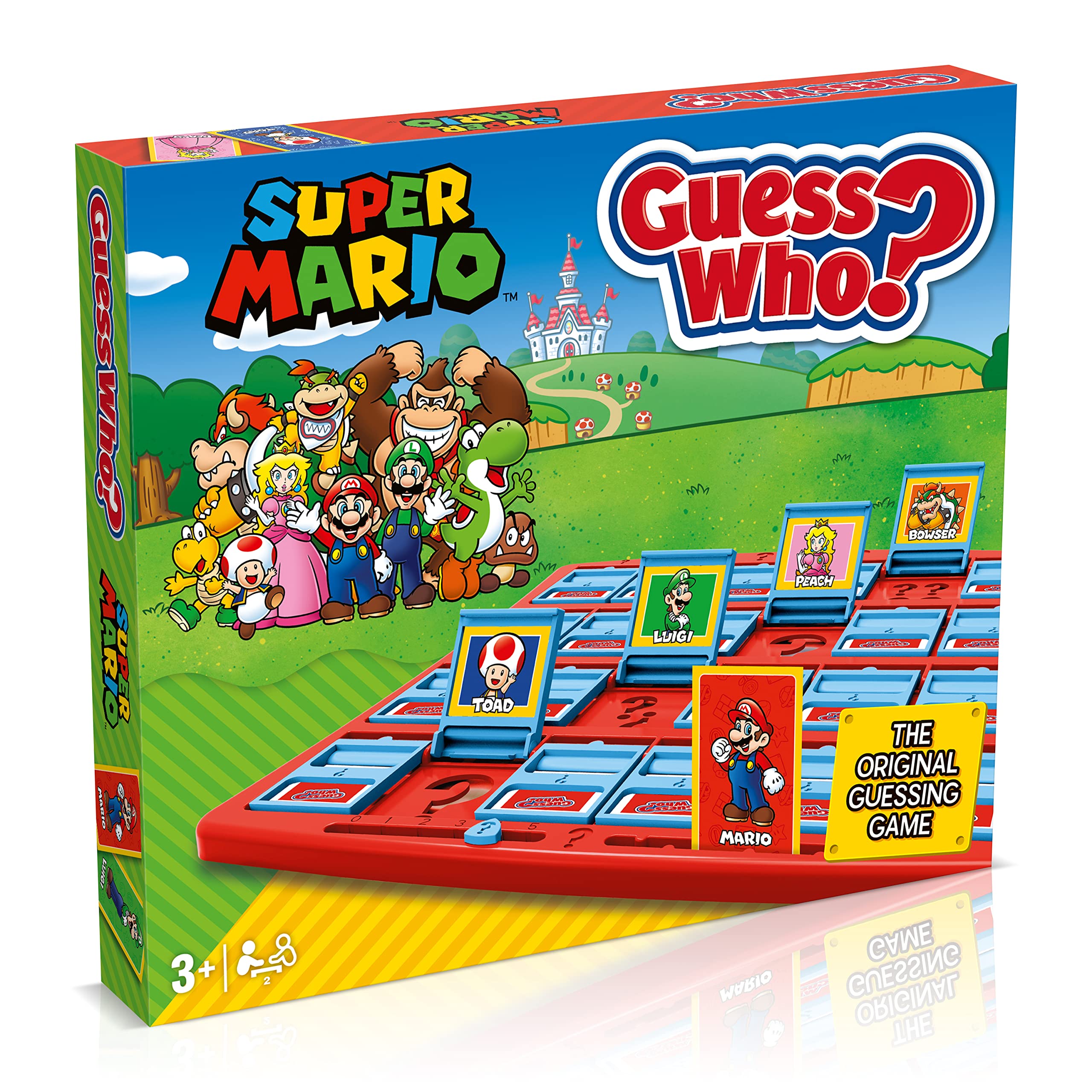 Winning Moves Super Mario Guess Who? Board Game, Play with classic Nintendo characters including Mario, Luigi, Peach, Bowser, and Donkey Kong, 2 players makes a great gift for ages 3 plus