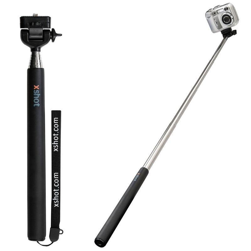 XShot 2.0 Extendable Self Portrait Selfie Stick Monopod for Self Portraits or Elevated Photography, Camcorders, GoPro and all Point and Shoot Compact Cameras